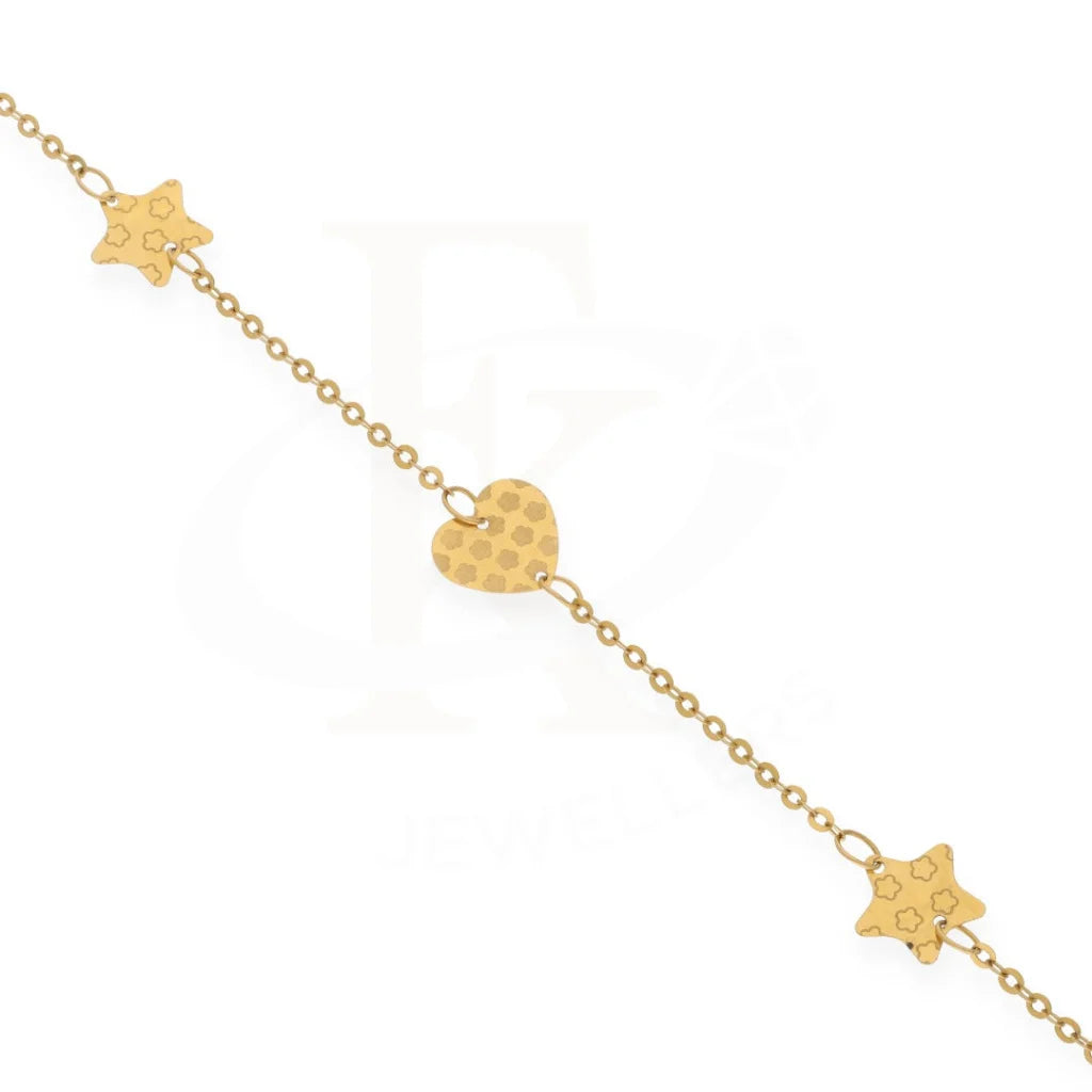 Gold Star And Heart Shaped Bracelet 18Kt - Fkjbrl18K7805 Bracelets