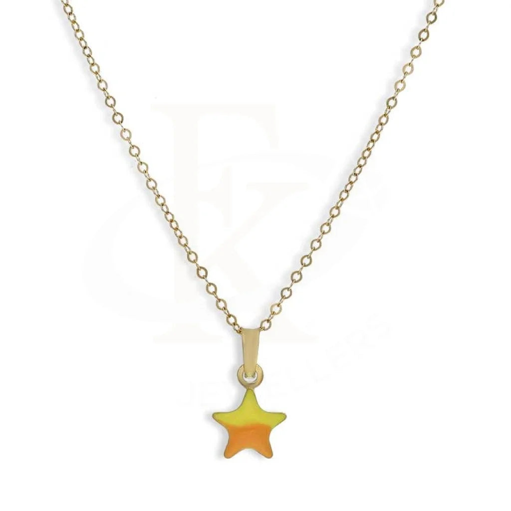 Gold Star Baby Pendant Set (Necklace And Earrings) 18Kt - Fkjnklst18K2430 Sets