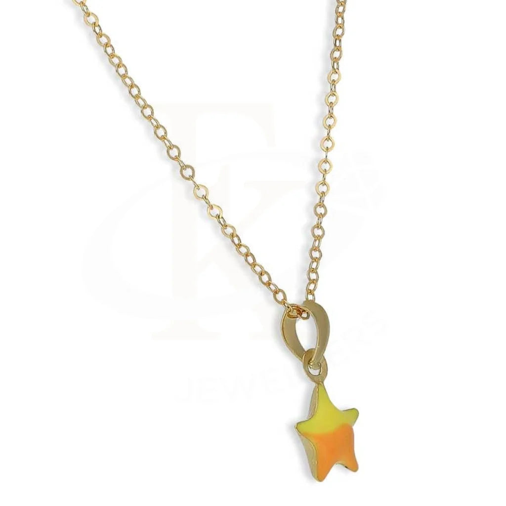 Gold Star Baby Pendant Set (Necklace And Earrings) 18Kt - Fkjnklst18K2430 Sets