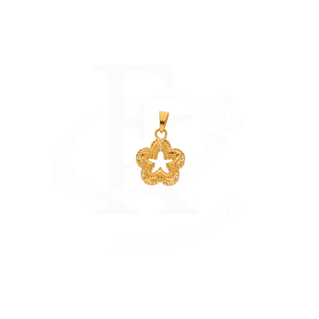 Gold Star Flower Pendant 21Kt - Fkjpnd21Km8422 Pendants