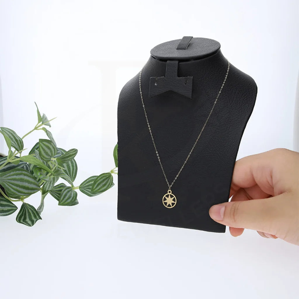 Gold Star Shaped Necklace 18Kt - Fkjnkl18Km5293 Necklaces