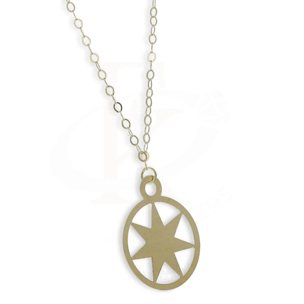 Gold Star Shaped Necklace 18Kt - Fkjnkl18Km5293 Necklaces