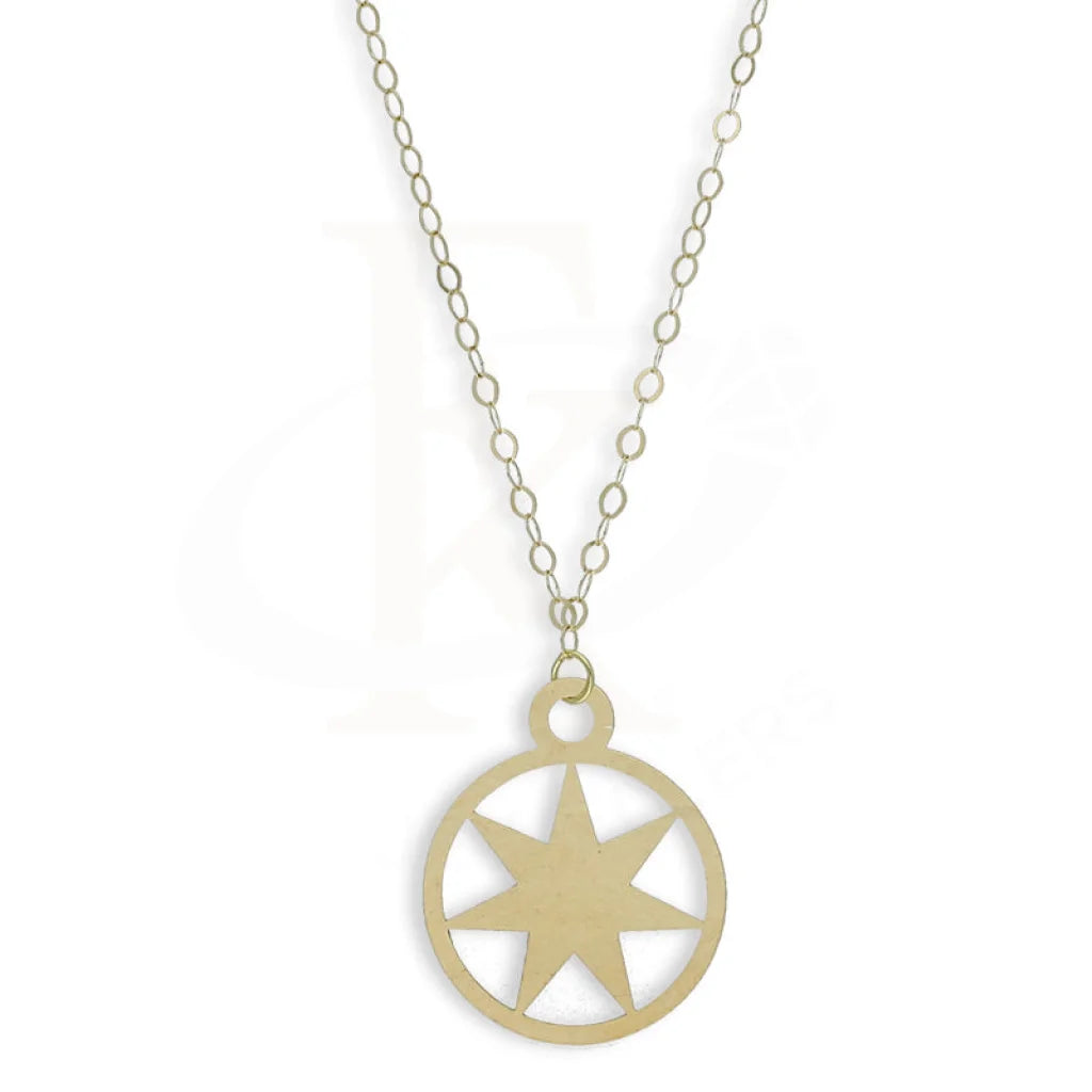 Gold Star Shaped Necklace 18Kt - Fkjnkl18Km5293 Necklaces