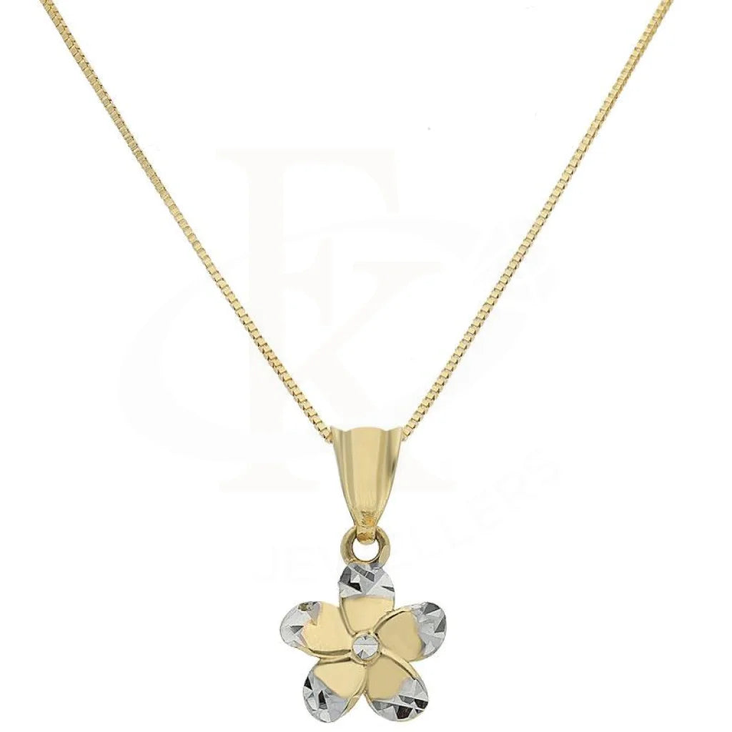 Gold Star Shaped Pendant Set (Necklace And Earrings) 18Kt - Fkjnklst18K2089 Sets