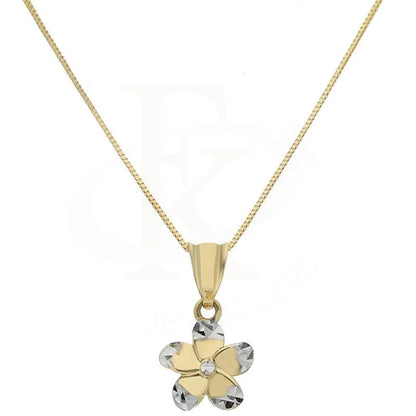 Gold Star Shaped Pendant Set (Necklace And Earrings) 18Kt - Fkjnklst18K2089 Sets