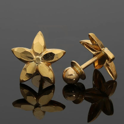 Gold Star Stud Earrings 22Kt - Fkjern22K2591