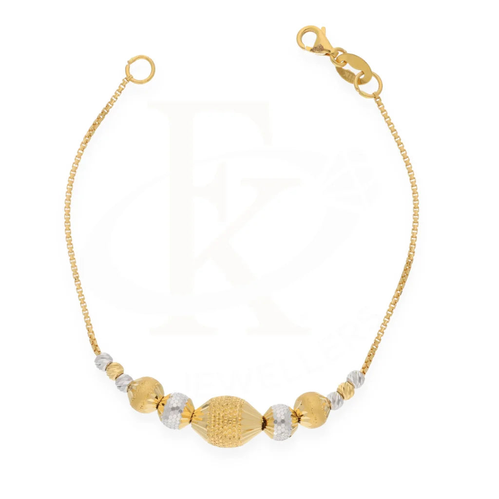 Gold Stone Studded Bracelet 21Kt - Fkjbrl21Km8149 Bracelets