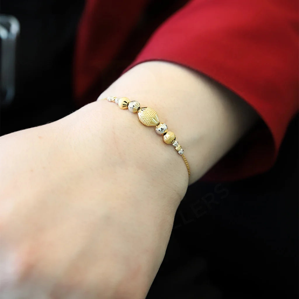 Gold Stone Studded Bracelet 21Kt - Fkjbrl21Km8151 Bracelets