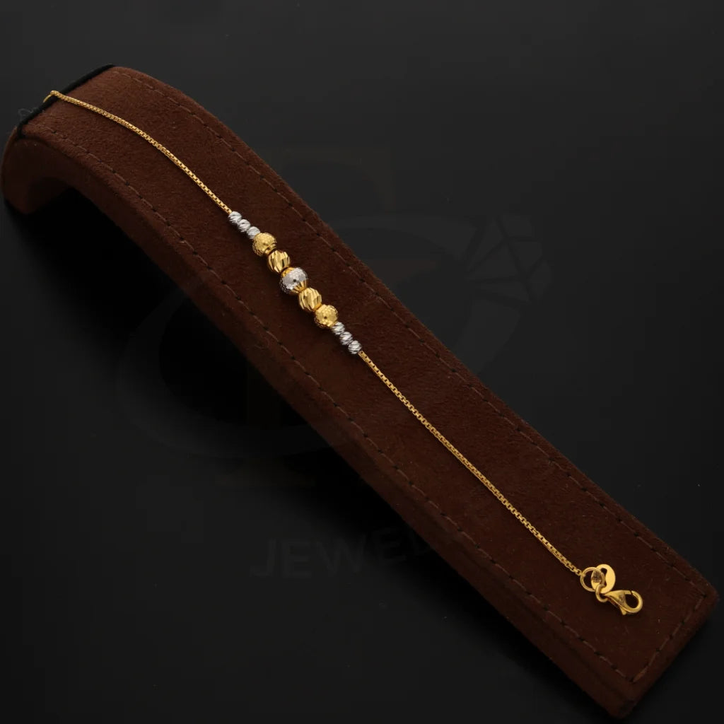 Gold Stone Studded Bracelet 21Kt - Fkjbrl21Km8694 Bracelets