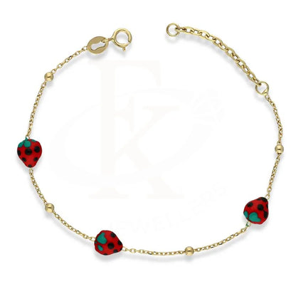 Gold Strawberry Shaped Baby Bracelet 18Kt - Fkjbrl18K2986 Bracelets