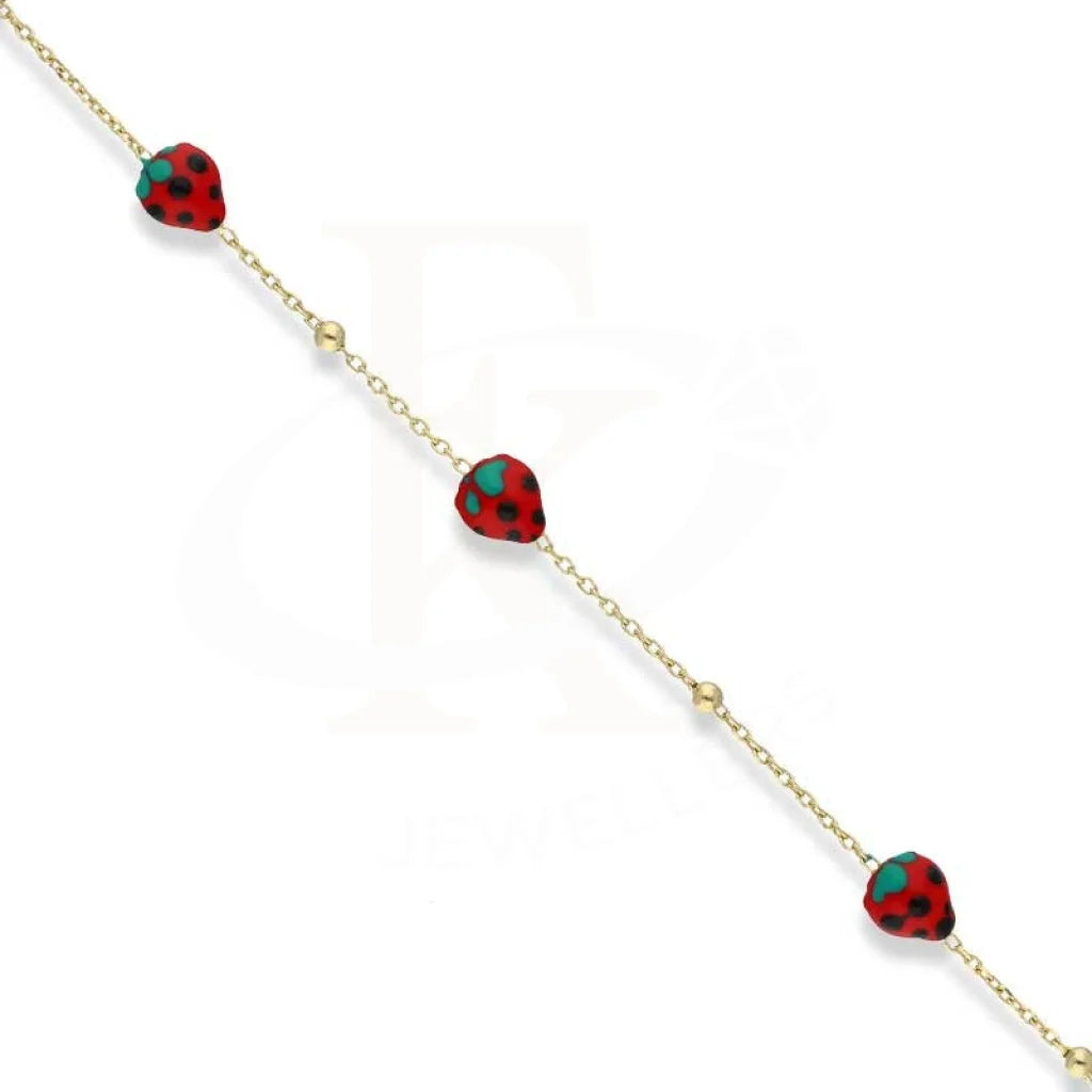 Gold Strawberry Shaped Baby Bracelet 18Kt - Fkjbrl18K2986 Bracelets