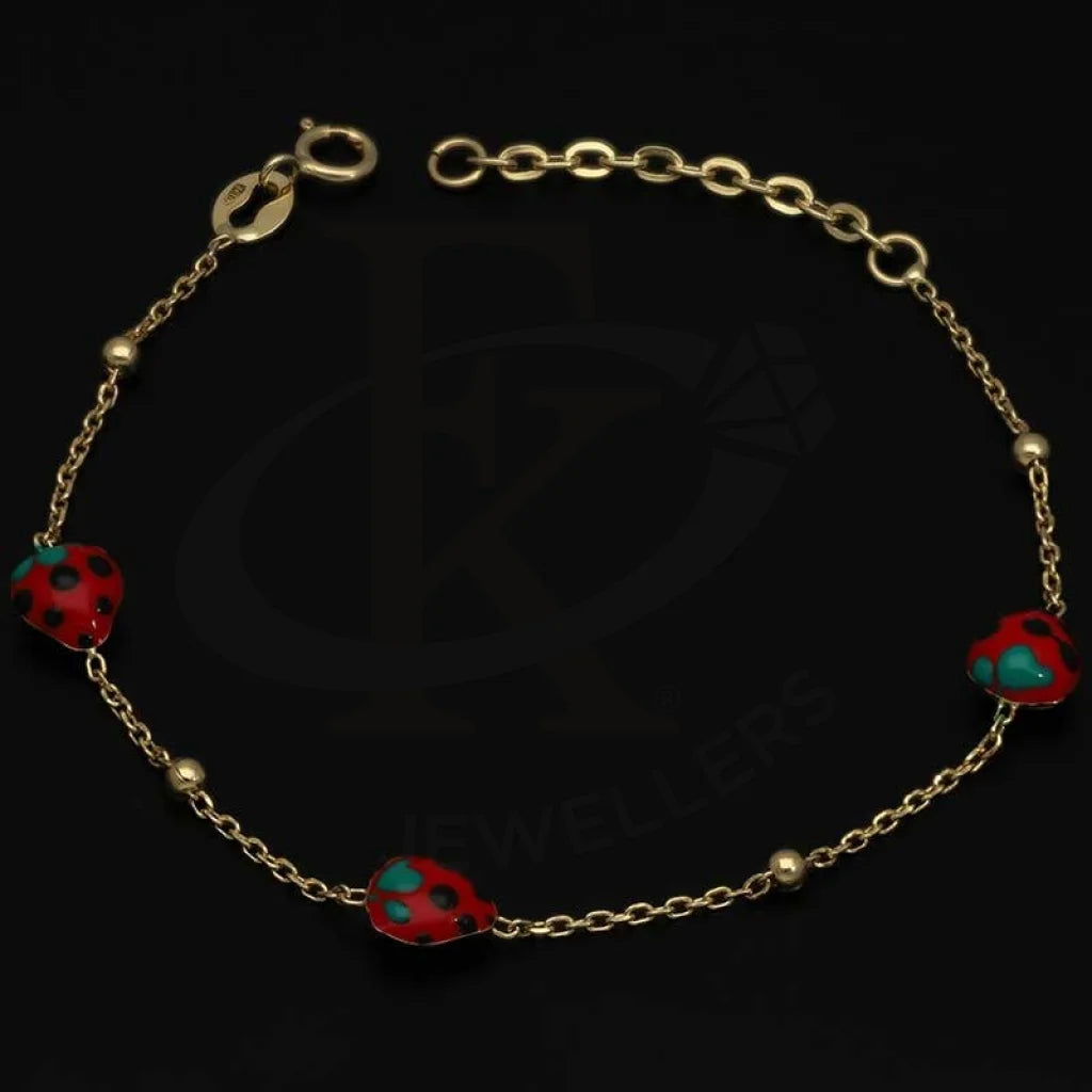 Gold Strawberry Shaped Baby Bracelet 18Kt - Fkjbrl18K2986 Bracelets