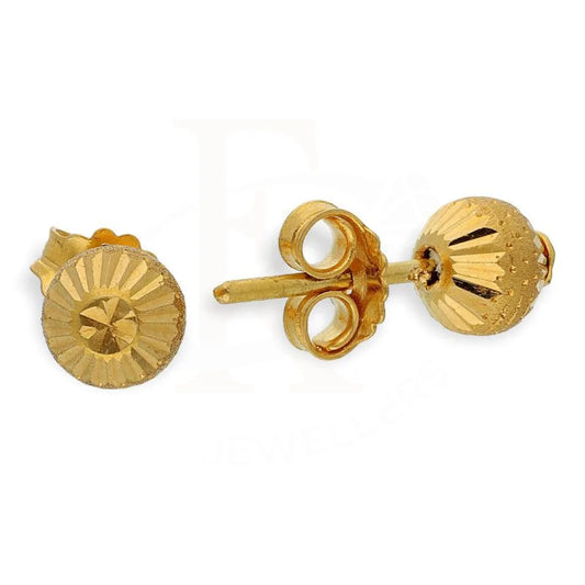 Gold Stud Earrings 22Kt - Fkjern1637