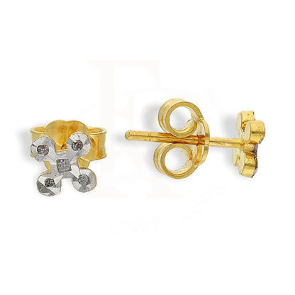 Gold Stud Earrings 22Kt - Fkjern22K1934