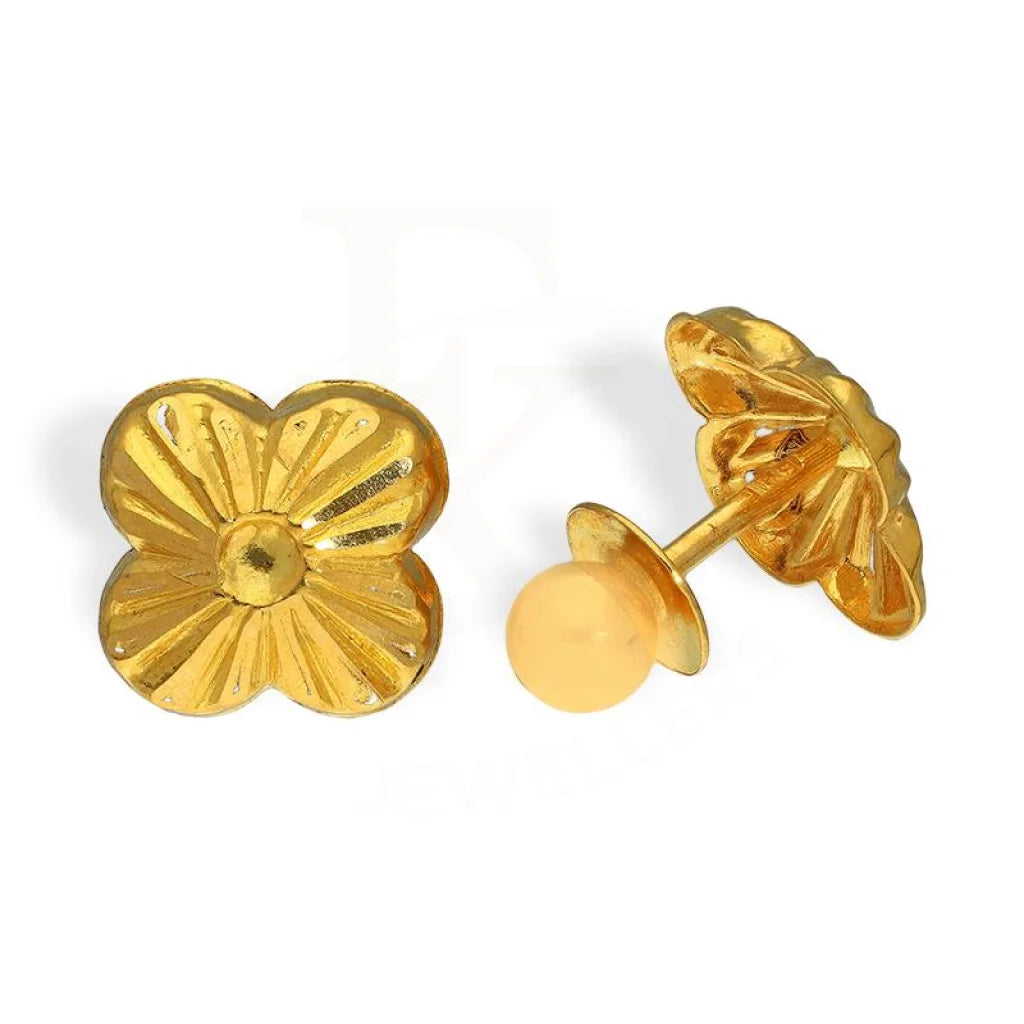 Gold Stud Earrings 22Kt - Fkjern22K2590