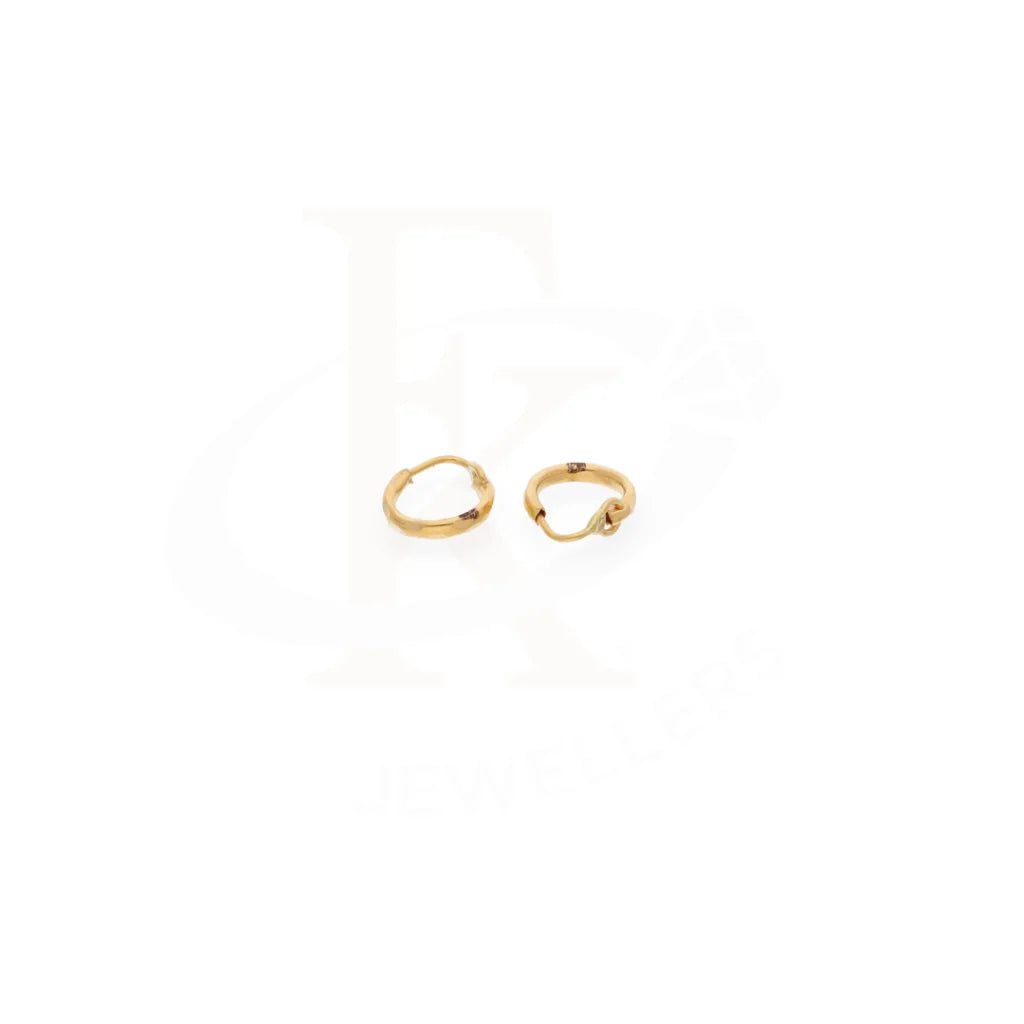 Gold Studded Hoop Earrings 21Kt - Fkjern21Km7968