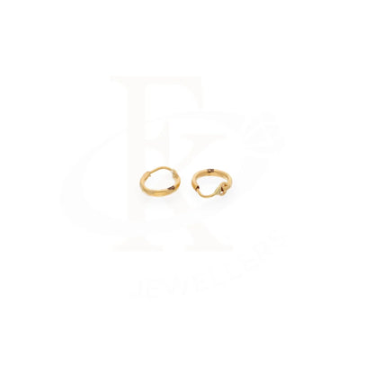 Gold Studded Hoop Earrings 21Kt - Fkjern21Km7968