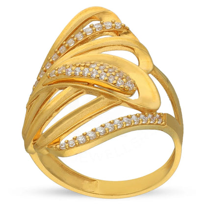 Gold Symmetry Ring 22Kt - Fkjrn22K3869 Rings