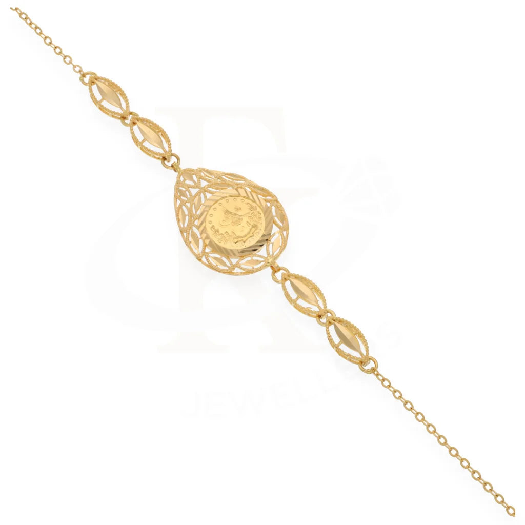 Gold Tear Shaped Bracelet 21Kt - Fkjbrl21K7505 Bracelets