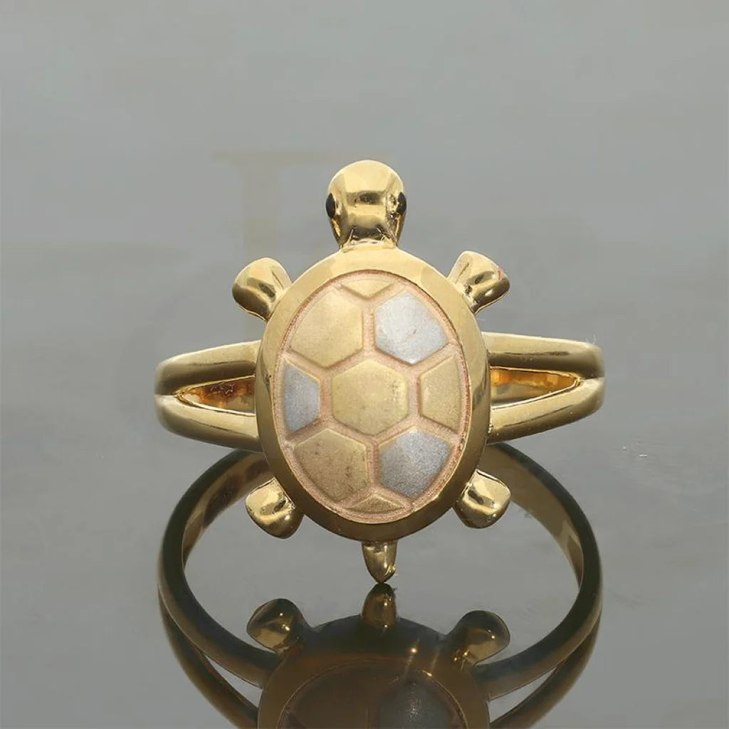 Gold Tortoise Ring In 18Kt - Fkjrn18K2659 Rings