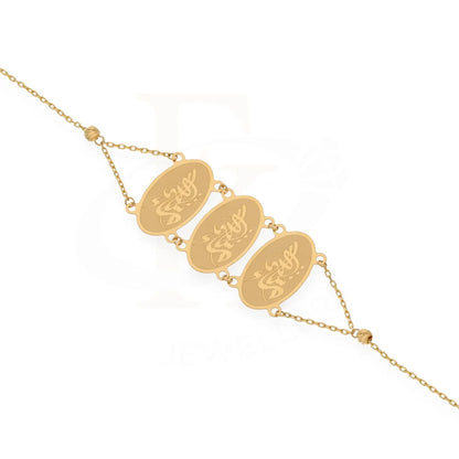 Gold Tri-Bade Bracelet 21Kt - Fkjbrl21Km8148 Bracelets