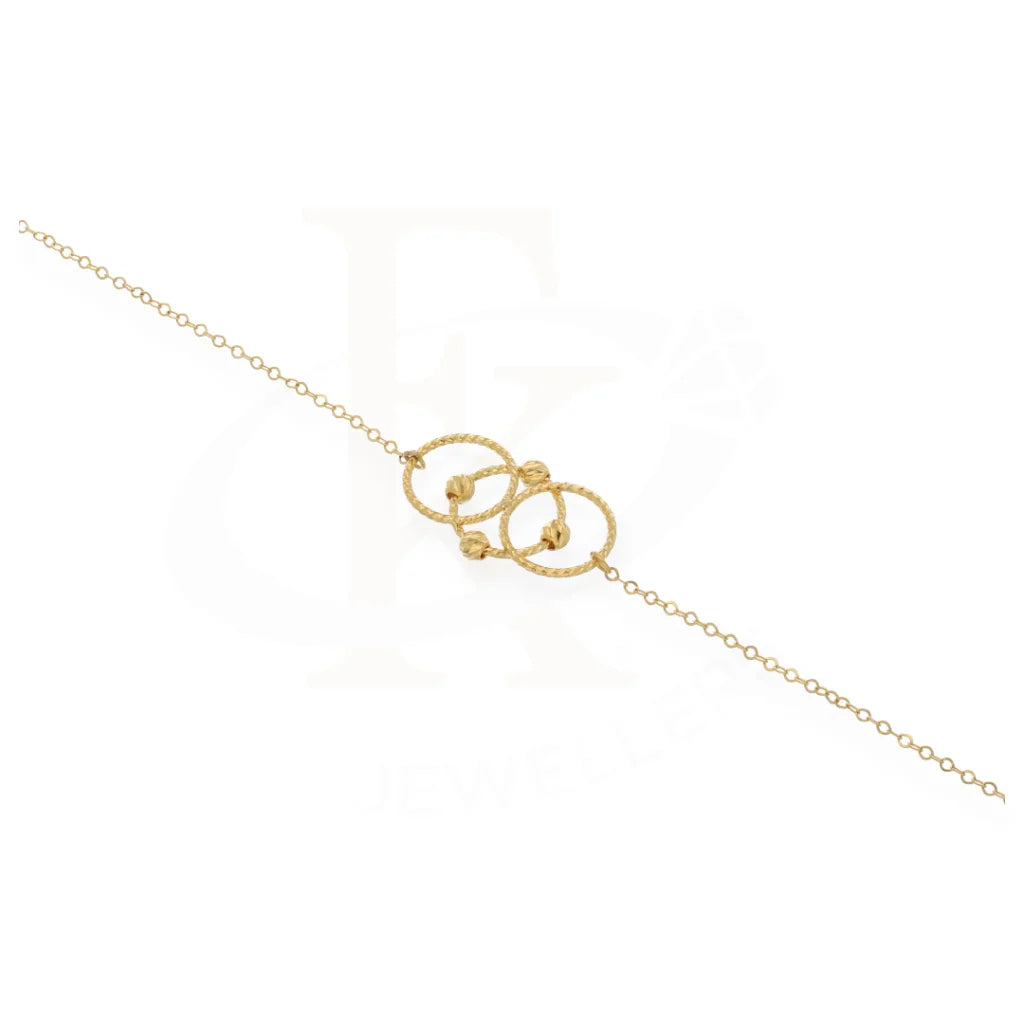 Gold Tri Circle Bracelet 21Kt - Fkjbrl21K7512 Bracelets