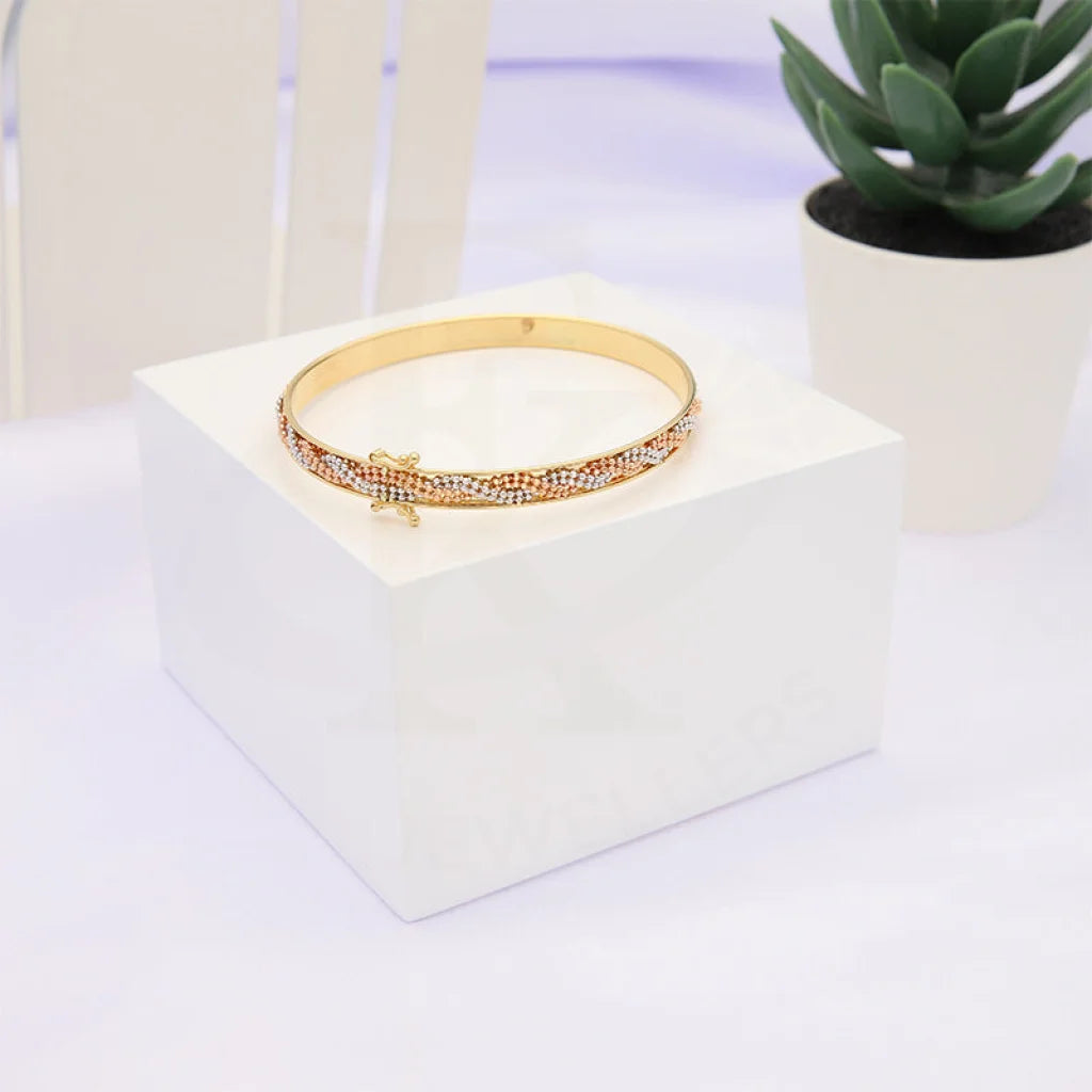 Tri Tone Gold Bangle 18Kt - Fkjbng18K5192 Bangles