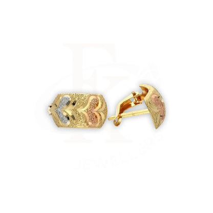 Gold Tri-Tone Clip Earrings 18Kt - Fkjern18K2302