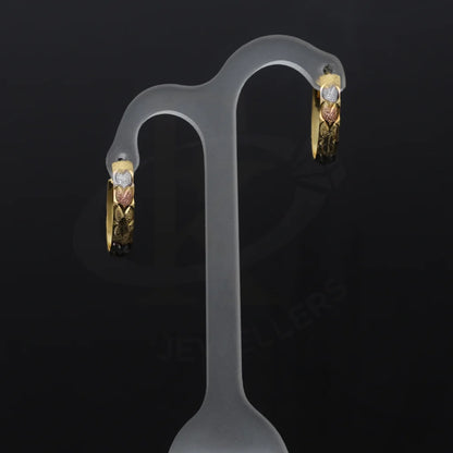 Gold Tri Tone Clip On Hoop 21Kt - Fkjern21K7994 Earrings