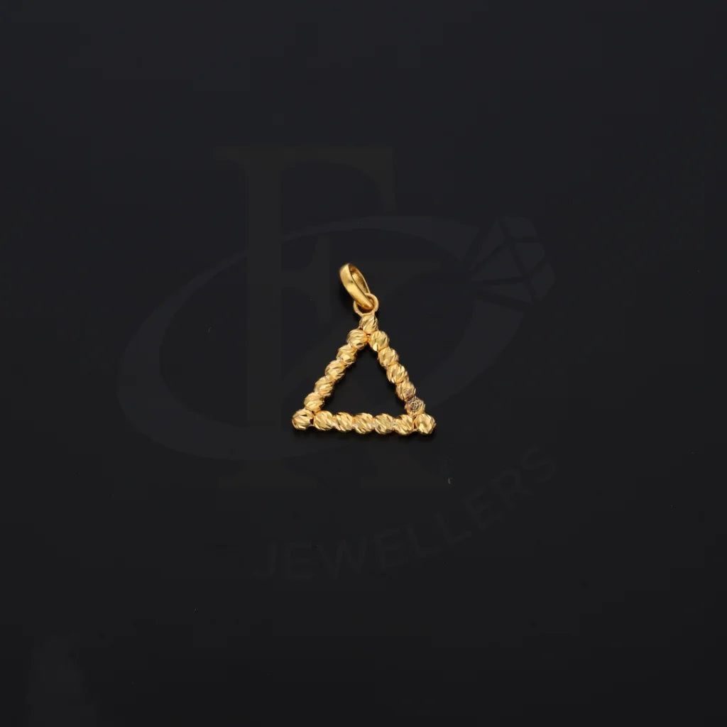 Gold Triangle Pendant 21Kt - Fkjpnd21Km8204 Pendants