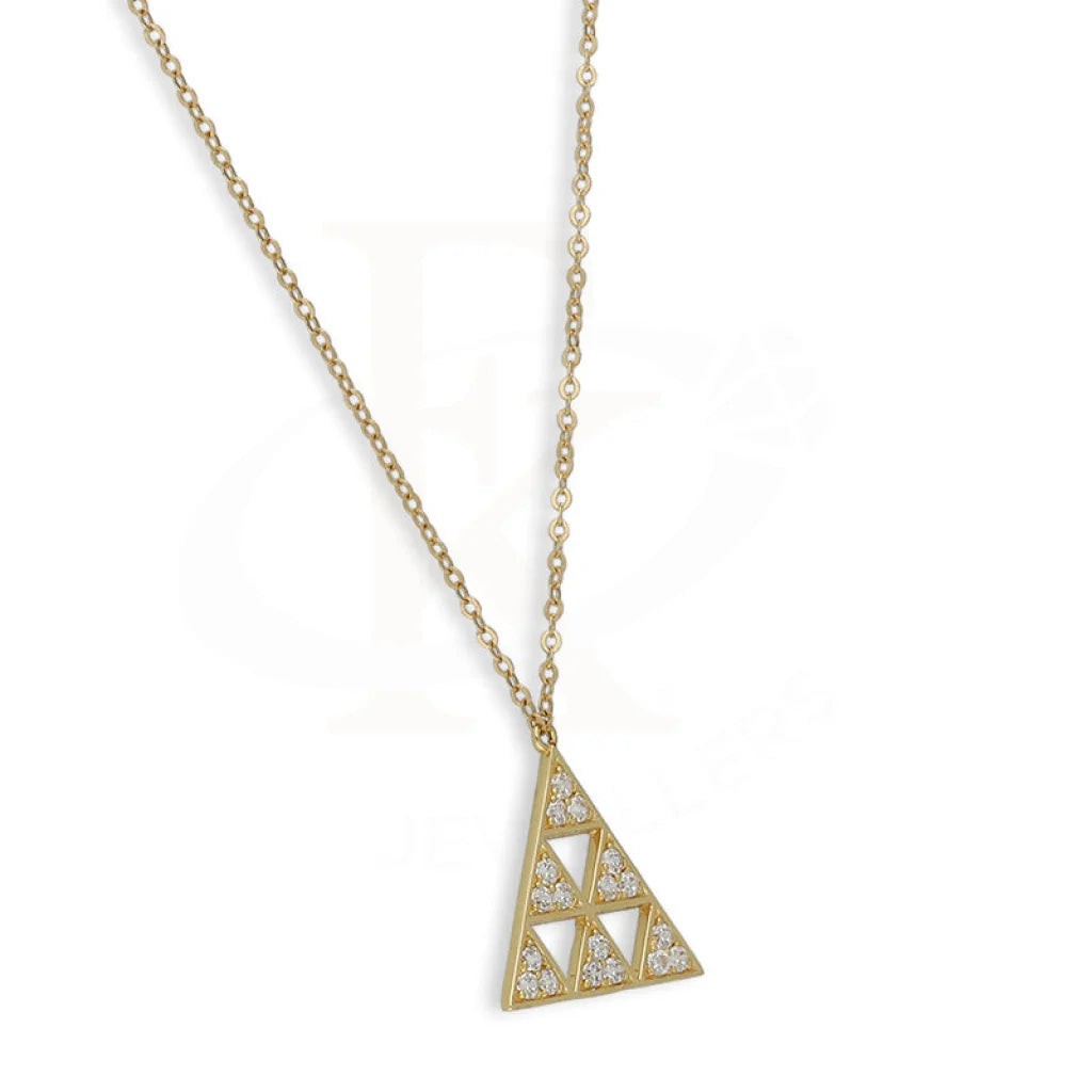 Gold Triangle Shaped Necklace 18Kt - Fkjnkl18K5280 Necklaces