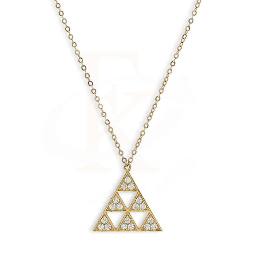 Gold Triangle Shaped Necklace 18Kt - Fkjnkl18K5280 Necklaces