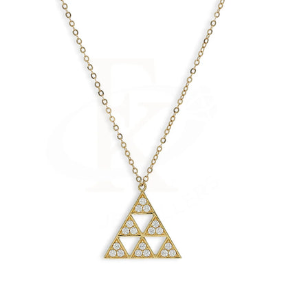 Gold Triangle Shaped Necklace 18Kt - Fkjnkl18K5280 Necklaces