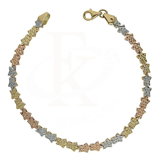 Gold Trio-Color Stars Bracelet 18Kt - Fkjbrl2122 Bracelets