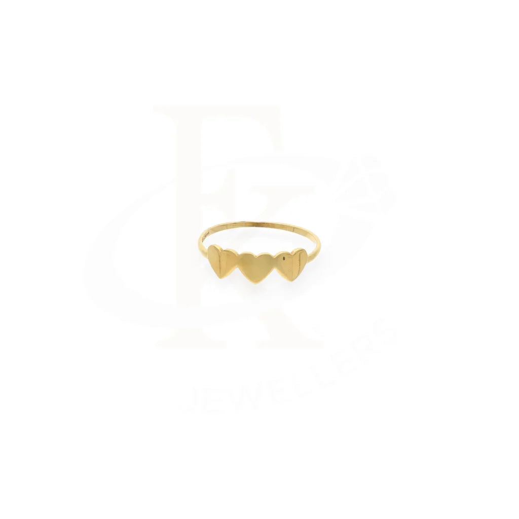 Gold Triple Heart Shaped Ring 18Kt - Fkjrn18K7907 Rings