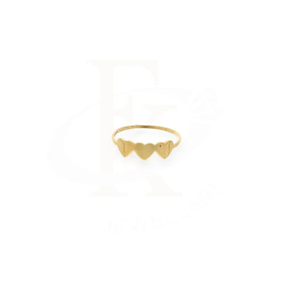 Gold Triple Heart Shaped Ring 18Kt - Fkjrn18K7907 Rings