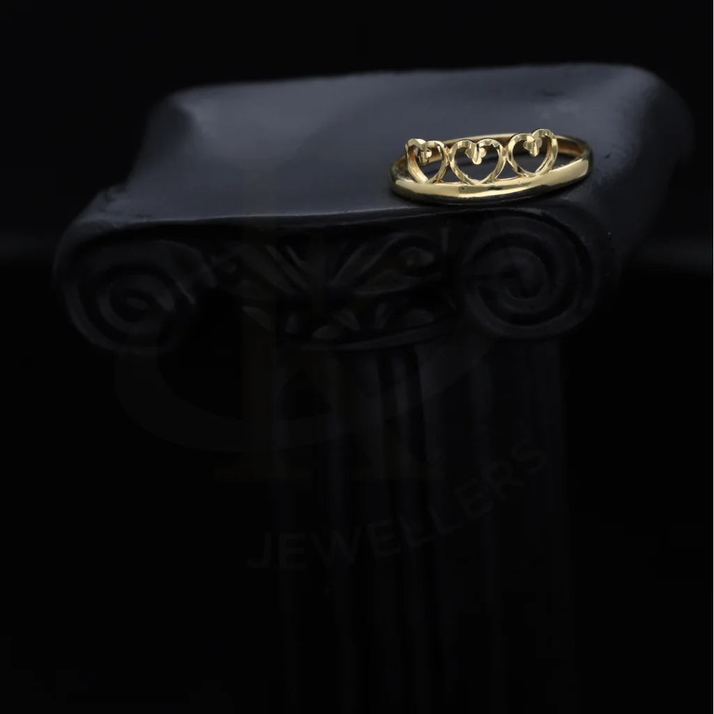 Gold Triple Heart Shaped Ring 18Kt - Fkjrn18K7908 Rings