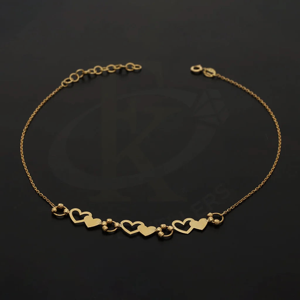 Gold Twin Hearts Bracelet 18Kt - Fkjbrl18K5384 Bracelets