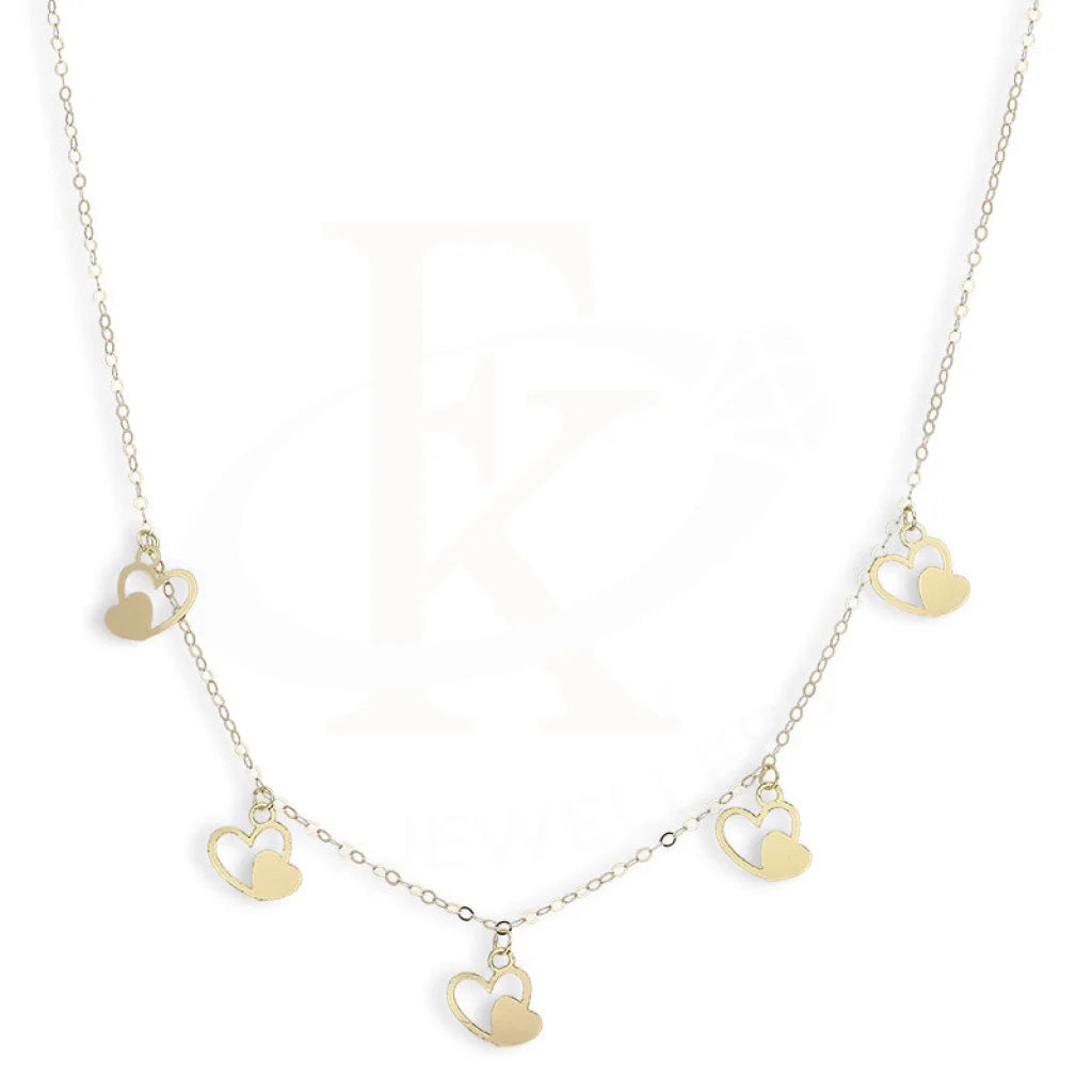 Gold Twin Hearts Necklace 18Kt - Fkjnkl18Km5338 Necklaces