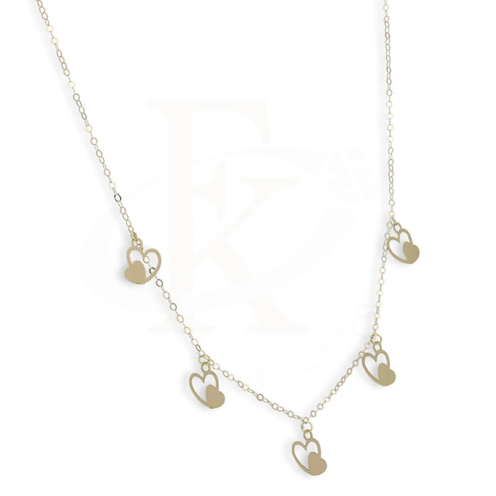 Gold Twin Hearts Necklace 18Kt - Fkjnkl18Km5338 Necklaces