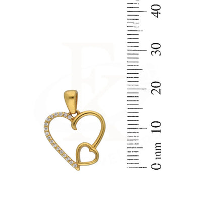 Gold Twin Hearts Pendant 22Kt - Fkjpnd22K5614 Pendants