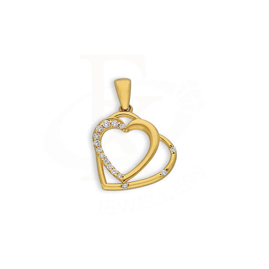 Gold Twin Hearts Pendant 22Kt - Fkjpnd22K5615 Pendants