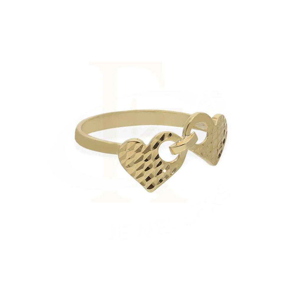 Gold Twin Hearts Ring 18Kt - Fkjrn18K2572 Rings