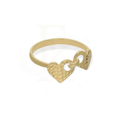 Gold Twin Hearts Ring 18Kt - Fkjrn18K2572 Rings