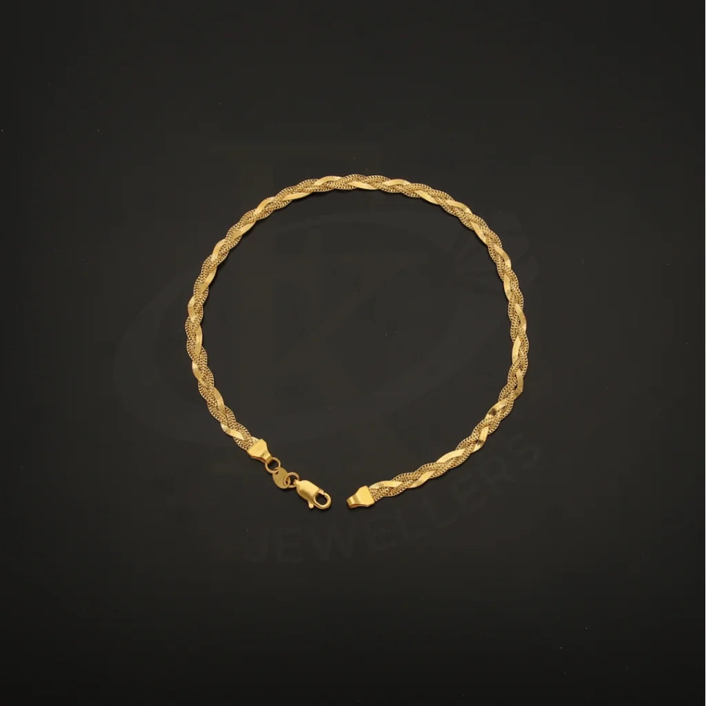 Gold Twist Design Anklet 21Kt - Fkjankl21K7281 Anklets