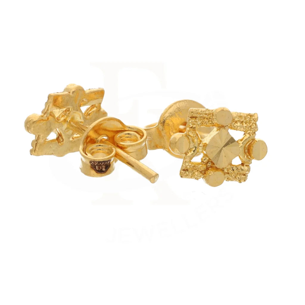 Gold Unique Designer Earrings 21Kt - Fkjern21Km8475