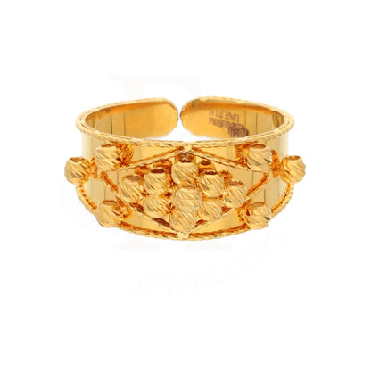 Gold Waves Design Stud Stone Bangle Set (Bangle And Ring) 21Kt - Fkjset21Km8686 Pendant Sets