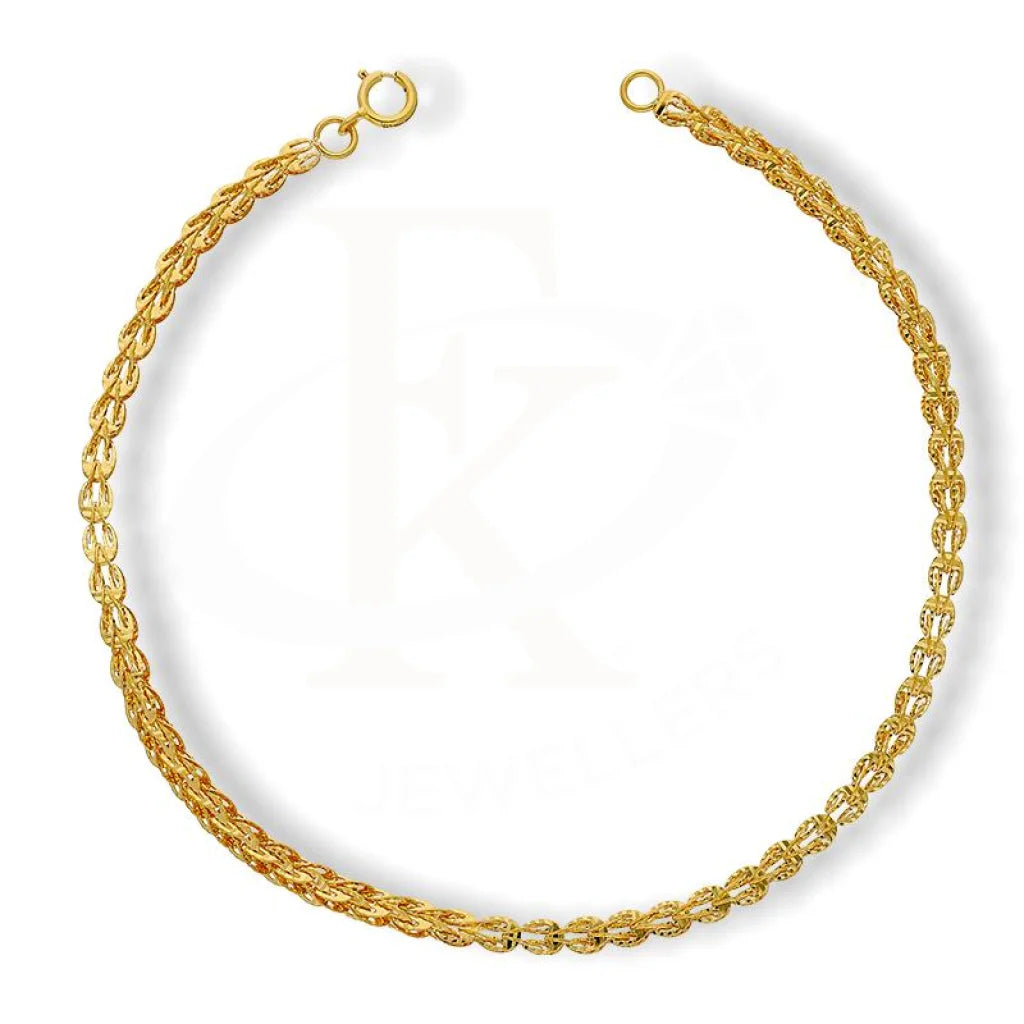 Gold Wheat Chain Bracelet 21Kt - Fkjbrl21K2245 Bracelets