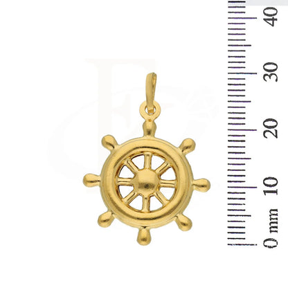 Gold Wheel Pendant 22Kt - Fkjpnd22K3165 Pendants