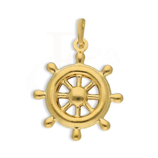 Gold Wheel Pendant 22Kt - Fkjpnd22K3165 Pendants